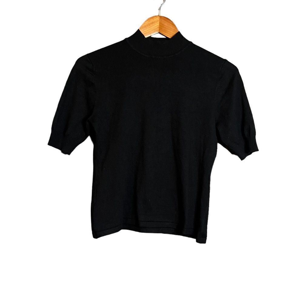 3‎ for $30! Coldwater creek black knit short sleeve top